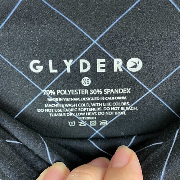 Glyder High Power High Waisted Black Windowpane Check Leggings XS - Picture 5 of 8